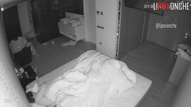 Couple's date ended successfully (wild sex in the bed)