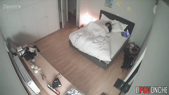 Wife convinces her husband to have hot sex before going to bed