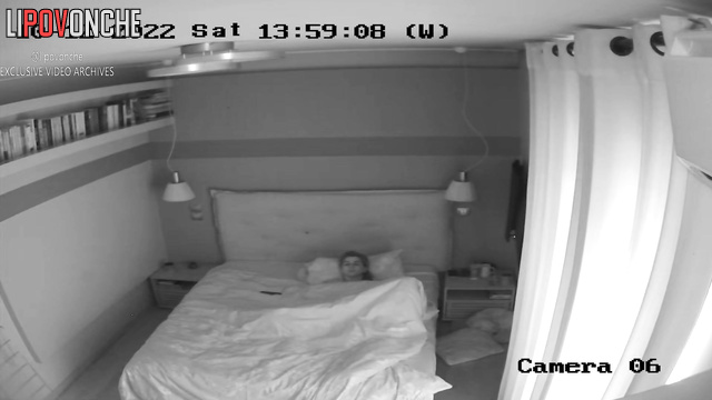 Lonely lady got an orgasm under the blanket, solo