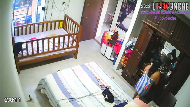 Someone enjoyed her hidden routine, look (spy cam)