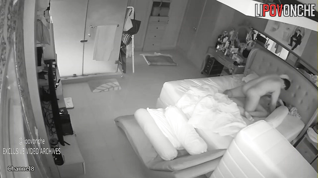 Naked lovers enjoying each other in the warm bed