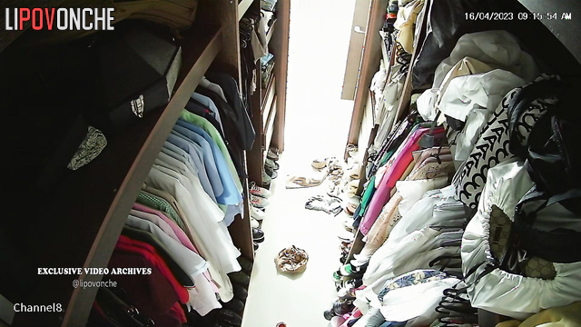 Blonde peeing before dressing for her husband