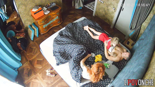 Couple loves to spend time with each other (bedroom tape)