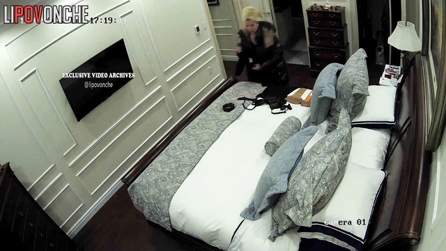 Brunette making hairstyle to her bestie (live video)