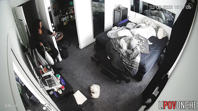 Busty woman rolling around in bed - bedroom video