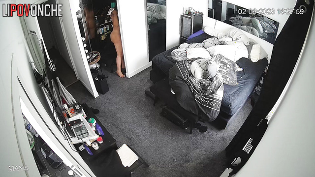 Busty woman rolling around in bed - bedroom video