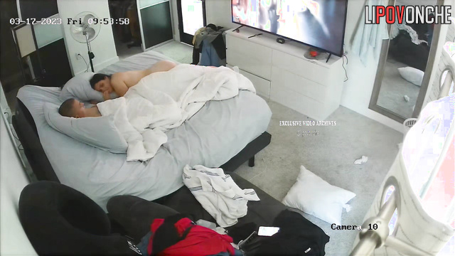 Couple doesn't know what to do: fuck or watch TV