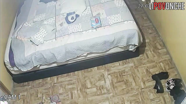 Chubby mom sitting topless near her relative, watch