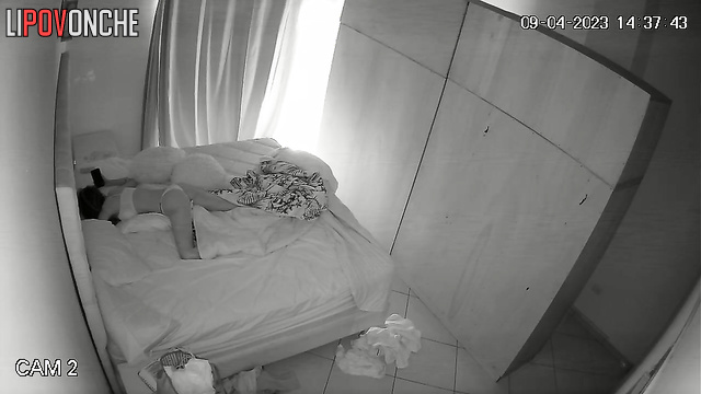 Cute angel relaxing on the bed after long and sweet sleep