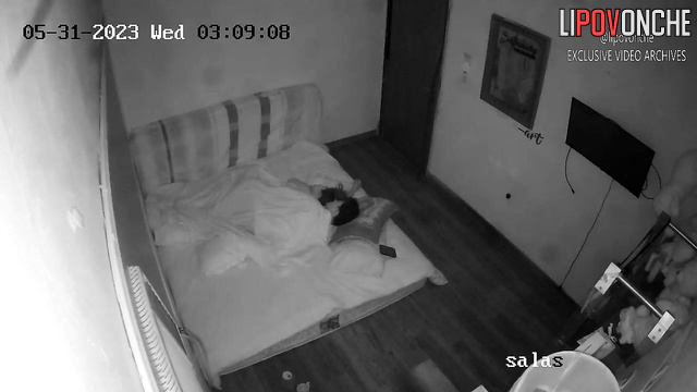 Couple don't suspect that someone is watching their passion
