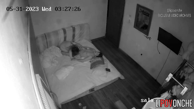 Couple don't suspect that someone is watching their passion