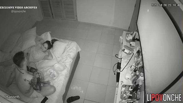 Couple relaxing on the bed and are going to fuck