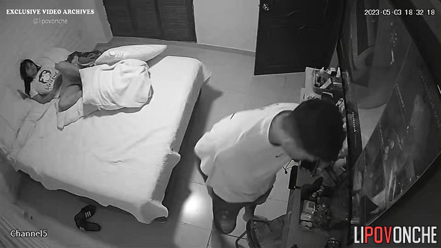 Young couple doesn't suspect that someone is watching their sex
