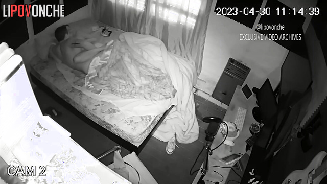 Someone is spying on their movements - bedroom video