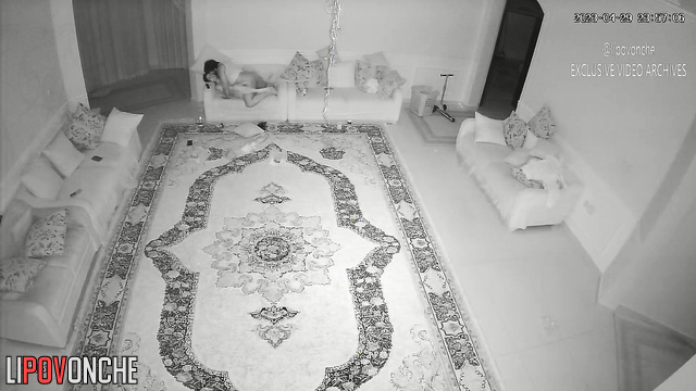 Passionate sex in the huge & luxury living room