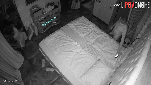 Romantic passion in their bedroom (watch this video)