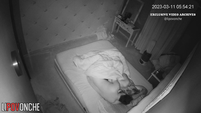 Young naked lovers kissing each other in the sleep