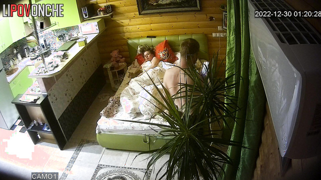 Blond making massage to his girlfriend before breakfast