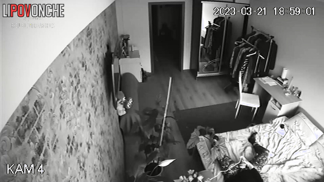 Her usual morning routine - sex scene with a dildo
