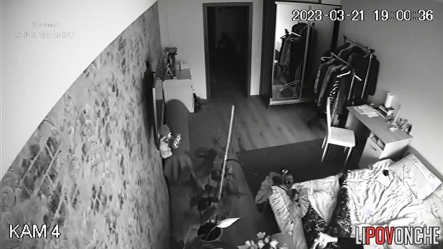 Her usual morning routine - sex scene with a dildo