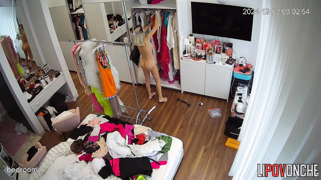 Busty slut changing her luxury clothes right now