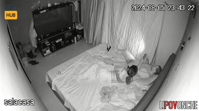 Night cam fixed two people who having nice fuck right now