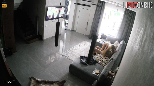 She jumping on his dick and he watching TV / cool porn