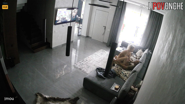 She jumping on his dick and he watching TV / cool porn