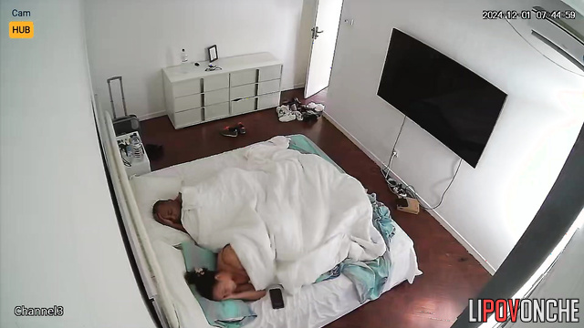 Tanned lover fucking his busty friend hot right now
