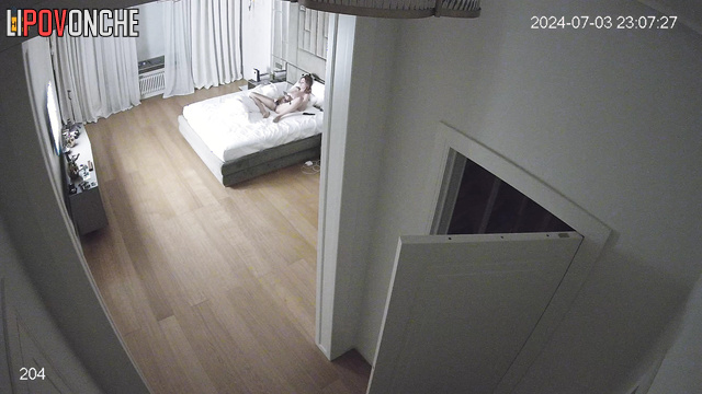 Single lady chatting and watching tv on her day off