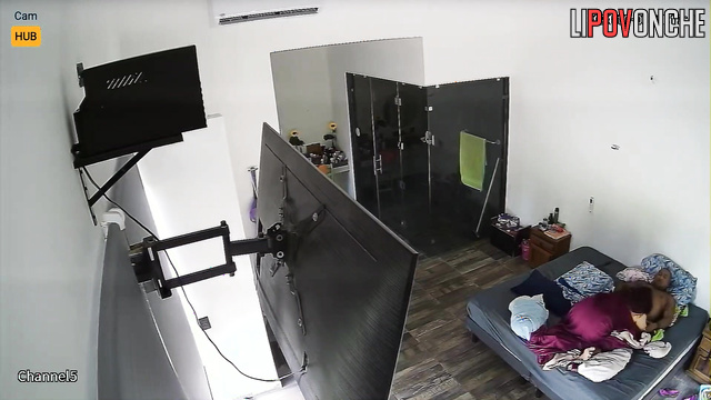 Home video from hidden camera: Hot fuck Mexican wife with chubby ebony husband.