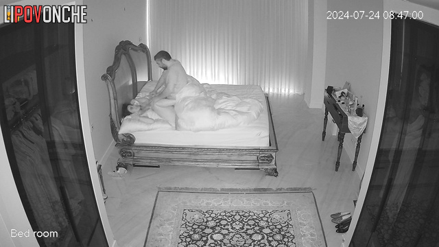 Long and sensual sex on the king size bed (hidden cam)