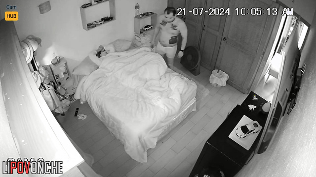 Bedroom romance recorded by hidden cam for subscribers