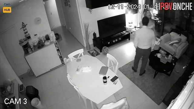 Rich guy kissing sexy prostitute (night hot video)