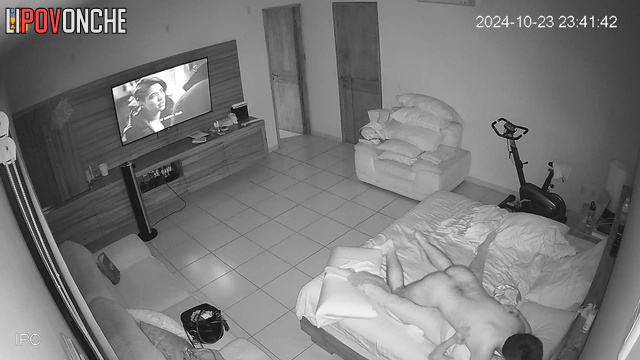 She stopped watching TV as soon as he touched her