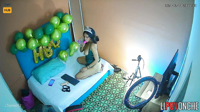 Busty and sweet whore playing with a sex toy live