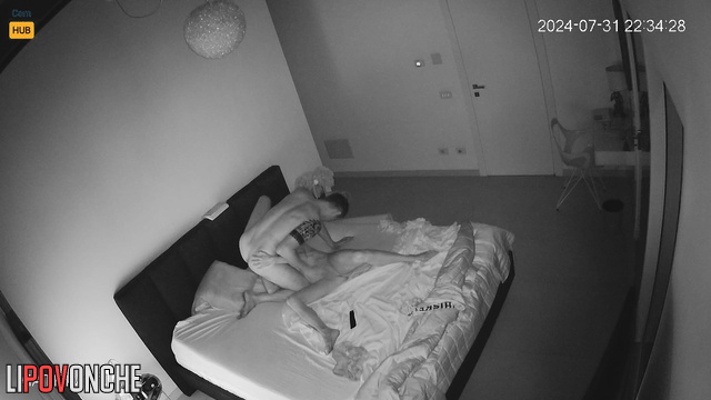 Intimate connection captured on hidden cam during a quiet night