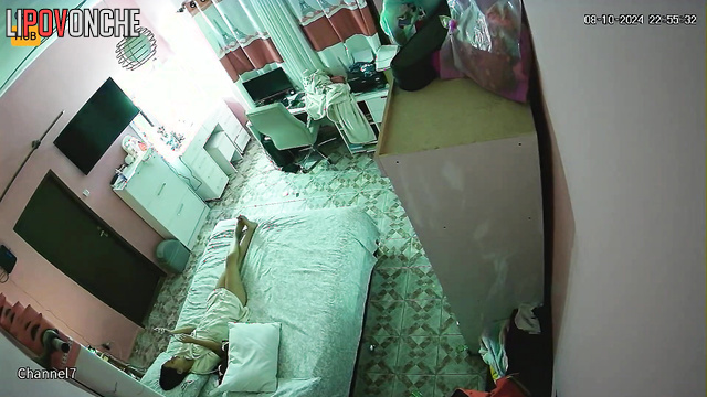 Skinny brunette put on her panties and went on a date