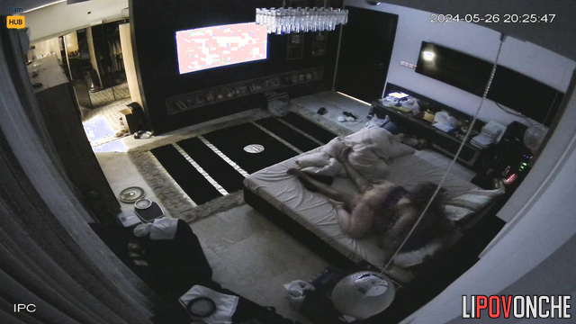 Horny bald guy fucking his wife with a big pleasure