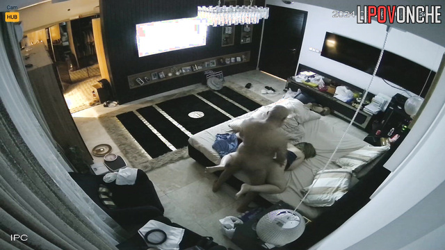 Horny bald guy fucking his wife with a big pleasure