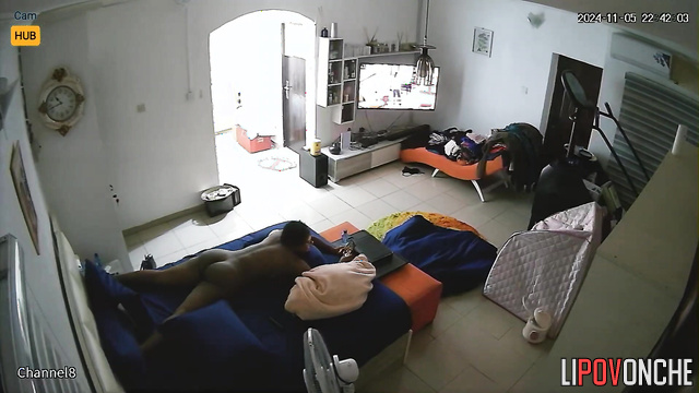 Tanned chubby girl enjoying herself with a sex toy