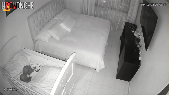 Two people enjoying doggystyle at night (bedroom scenes)
