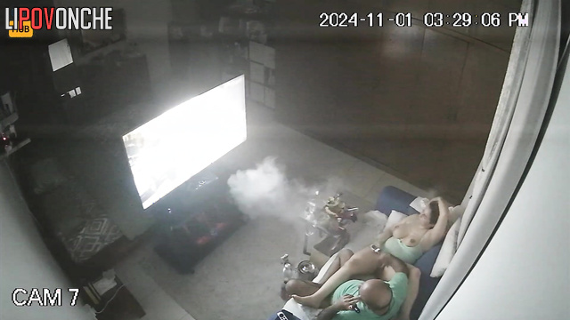 Couple fucking and smoking hookah - sex scene with old fart