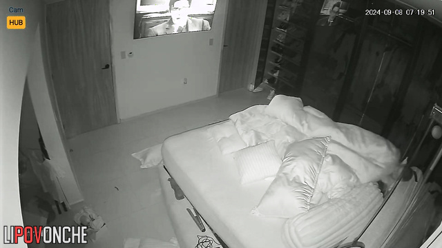 Lazy tv watching ended with a passionate sex - hidden cam