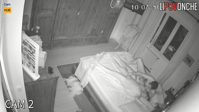 Naked italian couple having fun in the night (hidden tape)