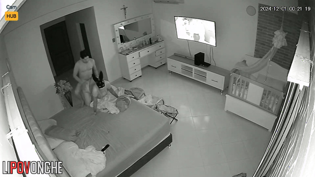 Horny lady making blowjob in a mysterious black mask