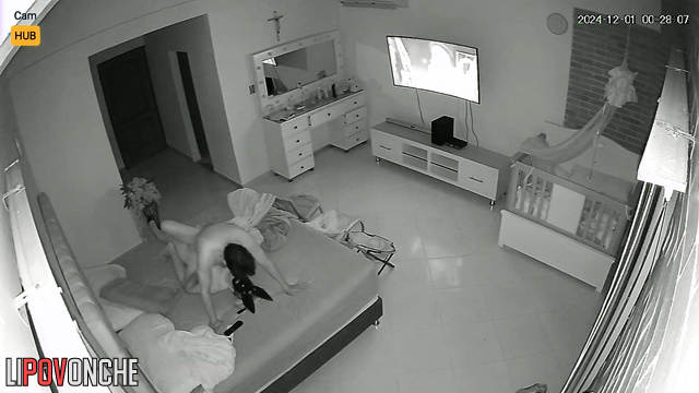 Horny lady making blowjob in a mysterious black mask