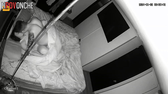 This couple respects foreplay - hot night bedroom tape