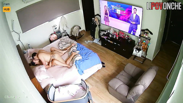 Mexican friends fucking during boring tv watching