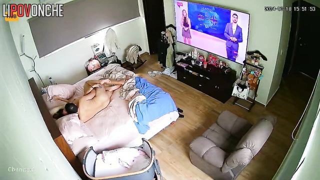 Mexican friends fucking during boring tv watching